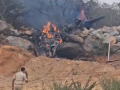 Two Air Force pilots killed as IAF Pilatus trainer aircraft crashes in Telangana's Medak - Hindi News | Two Air Force pilots killed as IAF Pilatus trainer aircraft crashes in Telangana's Medak | Latest national News at Lokmattimes.com