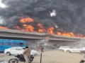 Watch: Massive Fire Breaks Out on Khanna Flyover in Ludhiana After Oil Tanker Hits Divider - Hindi News | Watch: Massive Fire Breaks Out on Khanna Flyover in Ludhiana After Oil Tanker Hits Divider | Latest national News at Lokmattimes.com