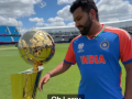 “Oh Larry Paaji, Kya Haal Chaal”: India Captain Rohit Sharma’s Funny Exchange With NBA Trophy Goes Viral (Watch Video) - Hindi News | “Oh Larry Paaji, Kya Haal Chaal”: India Captain Rohit Sharma’s Funny Exchange With NBA Trophy Goes Viral (Watch Video) | Latest cricket News at Lokmattimes.com