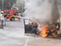 Bhusawal Car Fire: Running Vehicle Bursts Into Flames Near Busy Bus Stand, Driver Escapes Unhurt (Watch Video) - Hindi News | Bhusawal Car Fire: Running Vehicle Bursts Into Flames Near Busy Bus Stand, Driver Escapes Unhurt (Watch Video) | Latest maharashtra News at Lokmattimes.com