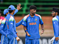 Henil Patel’s 5-Wicket Haul Helps India Bowl Out USA for 107 in U19 World Cup 2026 Opener - Hindi News | Henil Patel’s 5-Wicket Haul Helps India Bowl Out USA for 107 in U19 World Cup 2026 Opener | Latest cricket News at Lokmattimes.com