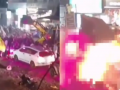 Maharashtra: Massive Fire Breaks Out During Victory Rally of Independent Candidate Shivaji Patil in Kolhapur After Gulal Showered from JCB, Several Injured (Watch Video) - Hindi News | Maharashtra: Massive Fire Breaks Out During Victory Rally of Independent Candidate Shivaji Patil in Kolhapur After Gulal Showered from JCB, Several Injured (Watch Video) | Latest maharashtra News at Lokmattimes.com