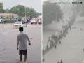 Gujarat Rains: School Holiday Declared After Roads Flooded in Several Areas of Surat Due to Heavy Rainfall (Watch Videos) - Hindi News | Gujarat Rains: School Holiday Declared After Roads Flooded in Several Areas of Surat Due to Heavy Rainfall (Watch Videos) | Latest national News at Lokmattimes.com
