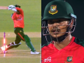 Taskin Ahmed Smashes Huge Six but Gets Out on the Same Ball in Dramatic Fashion During Bangladesh vs West Indies 1st T20I (VIDEO) - Hindi News | Taskin Ahmed Smashes Huge Six but Gets Out on the Same Ball in Dramatic Fashion During Bangladesh vs West Indies 1st T20I (VIDEO) | Latest cricket News at Lokmattimes.com