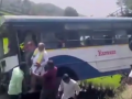 Telangana Bus Accident: Several Passengers Injured as TSRTC Bus Crashes into Field in Rajanna Sircilla District After Tyre Burst (Watch Video) - Hindi News | Telangana Bus Accident: Several Passengers Injured as TSRTC Bus Crashes into Field in Rajanna Sircilla District After Tyre Burst (Watch Video) | Latest national News at Lokmattimes.com