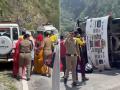 Uttarkashi Accident: 27 Chardham Devotees from Madhya Pradesh Injured as Drunk Driver Overturns Bus on Gangotri Highway (Watch Video) - Hindi News | Uttarkashi Accident: 27 Chardham Devotees from Madhya Pradesh Injured as Drunk Driver Overturns Bus on Gangotri Highway (Watch Video) | Latest national News at Lokmattimes.com