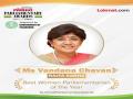 Lokmat Parliamentary Award: RS MP Vandana Chavan wins best woman Parliamentarian award - Hindi News | Lokmat Parliamentary Award: RS MP Vandana Chavan wins best woman Parliamentarian award | Latest national News at Lokmattimes.com