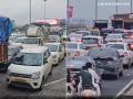 Navi Mumbai Traffic Update: Huge Jam Reported at Vashi Toll Plaza Towards Mumbai (Watch Videos) - Hindi News | Navi Mumbai Traffic Update: Huge Jam Reported at Vashi Toll Plaza Towards Mumbai (Watch Videos) | Latest navi-mumbai News at Lokmattimes.com