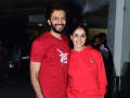 Riteish Deshmukh and Genelia D'Souza twin in red at Ved screening - Hindi News | Riteish Deshmukh and Genelia D'Souza twin in red at Ved screening | Latest entertainment News at Lokmattimes.com