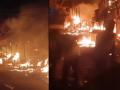 Mumbai: Huge Fire Breaks Out Near Jivdani Temple Hill in Virar (Watch Video) - Hindi News | Mumbai: Huge Fire Breaks Out Near Jivdani Temple Hill in Virar (Watch Video) | Latest mumbai News at Lokmattimes.com