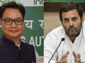 Union Law minister Kiren Rijiju says Rahul has become huge embarrassment for country over China war threat remarks - Hindi News | Union Law minister Kiren Rijiju says Rahul has become huge embarrassment for country over China war threat remarks | Latest national News at Lokmattimes.com
