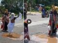 Karnataka: Yamaraj, Chitragupta and Ghosts Measure Potholes on Udupi Road; Watch Video - Hindi News | Karnataka: Yamaraj, Chitragupta and Ghosts Measure Potholes on Udupi Road; Watch Video | Latest social-viral News at Lokmattimes.com