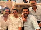 MS Dhoni Shares Quality Time with Ex-Teammates Zaheer Khan, Ashish Nehra, and Parthiv Patel Ahead of IPL 2024