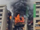 Ghaziabad Fire: Blaze Erupts at Society Flat in Indirapuram, Firefighting Operation Underway (Watch Video)