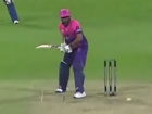 Kieron Pollard Bats Behind Stumps, Goes Near Wide Crease in Unconventional Shot Attempt in Abu Dhabi T10 (Watch Video)