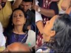 Mahua Moitra Faints During Protest March to ECI; Rahul Gandhi Offers Water (Watch Video)
