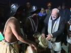 PM Narendra Modi Tries His Hand at Playing Traditional Drums in Namibia (Watch Video)