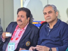 BCCI Vice-President Rajeev Shukla Watches New Zealand vs South Africa Champions Trophy 2025 Semi-Final with PCB Chief Mohsin Naqvi in Lahore (Watch Video)