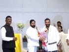T20 World Cup 2024: CM Eknath Shinde Felicitates Mumbai Players Rohit Sharma, Suryakumar Yadav