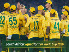 South Africa Squad for ICC T20 World Cup 2026 Announced; Tristan Stubbs and Ryan Rickelton Dropped