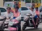 Pune: Men Bathe on Bike in Kalewadi to Beat Heatwave-Like Conditions (Watch Video)