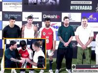 Lionel Messi Interacts With Rahul Gandhi at Uppal Stadium in Hyderabad, Gifts Signed Jersey (Watch Videos) - News | Lionel Messi Interacts With Rahul Gandhi at Uppal Stadium in Hyderabad, Gifts Signed Jersey (Watch Videos) | Latest national News at Lokmattimes.com