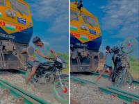 Uttar Pradesh: Man Attempts to Pull Train with Bike for Reel in Muzaffarnagar, Arrested After Video Goes Viral - News | Uttar Pradesh: Man Attempts to Pull Train with Bike for Reel in Muzaffarnagar, Arrested After Video Goes Viral | Latest social-viral News at Lokmattimes.com Uttar Pradesh: Man Attempts to Pull Train with Bike for Reel in Muzaffarnagar, Arrested After Video Goes Viral - News | Uttar Pradesh: Man Attempts to Pull Train with Bike for Reel in Muzaffarnagar, Arrested After Video Goes Viral | Latest social-viral News at Lokmattimes.com
