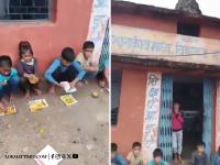 Madhya Pradesh Shock: Students Served Midday Meal on Torn Paper in Government School (Watch Video) - News | Madhya Pradesh Shock: Students Served Midday Meal on Torn Paper in Government School (Watch Video) | Latest national News at Lokmattimes.com