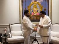 MNS Chief Raj Thackeray Meets Maharashtra Deputy CM Eknath Shinde at His Residence in Thane - News | MNS Chief Raj Thackeray Meets Maharashtra Deputy CM Eknath Shinde at His Residence in Thane | Latest thane News at Lokmattimes.com