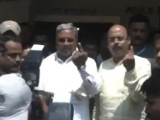 Karnataka CM Siddaramaiah Casts His Vote in Varuna Under the Chamarajanagar Lok Sabha Seat