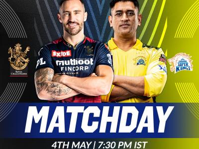 Chennai Super Kings opt to bowl against Royal Challengers Bangalore in mid table clash