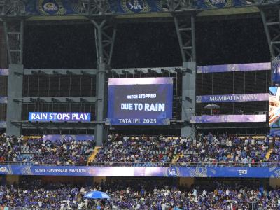 MI vs GT, IPL 2025: Rain Stops Play Again, Gujarat Titans 4 Runs Behind DLS Par Score; Check Mumbai Weather Update