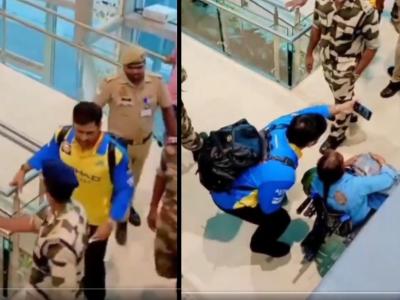 IPL 2025: MS Dhoni Wins Hearts With His Kind Gesture, Takes Selfie With Wheelchair-Bound Fan Amid Tight Security at Airport (Watch Video)