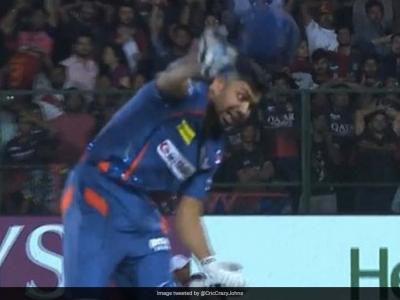 BCCI takes action against Avesh Khan for throwing helmet after win against RCB