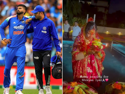 Suryakumar Yadav’s Mother Prays for Shreyas Iyer’s Recovery During Chhath Puja (VIDEO)