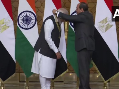 PM Modi conferred with Egypt's highest state honour 'Order of Nile' | PM Modi conferred with Egypt's highest state honour 'Order of Nile'