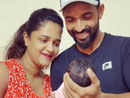 Ajinkya shares first picture of his daughter Aarya | Ajinkya shares first picture of his daughter Aarya