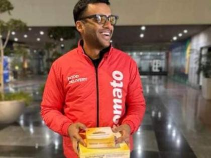 Zomato CEO Deepinder Goyal becomes delivery executive on New Year`s eve | Zomato CEO Deepinder Goyal becomes delivery executive on New Year`s eve Zomato CEO Deepinder Goyal becomes delivery executive on New Year`s eve | Zomato CEO Deepinder Goyal becomes delivery executive on New Year`s eve