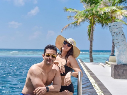Neha Dhupia's bikini clad pictures from her Maldives vacation with Angad Bedi goes viral! | Neha Dhupia's bikini clad pictures from her Maldives vacation with Angad Bedi goes viral!