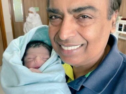 First picture of Mukesh Ambani's grandson goes viral, hours after his birth | First picture of Mukesh Ambani's grandson goes viral, hours after his birth