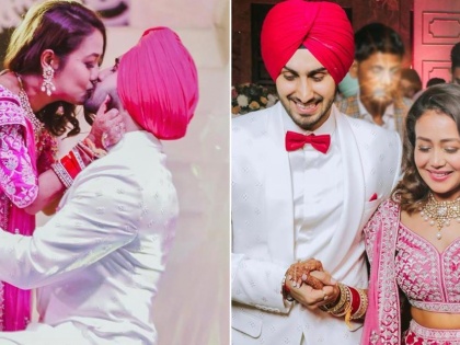 Neha Kakkar and Rohanpreet Singh's unseen kissing picture from their engagement ceremony goes viral! | Neha Kakkar and Rohanpreet Singh's unseen kissing picture from their engagement ceremony goes viral!