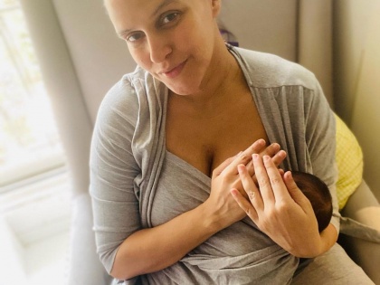 Neha Dhupia shares a powerful picture of breastfeeding her baby boy | Neha Dhupia shares a powerful picture of breastfeeding her baby boy