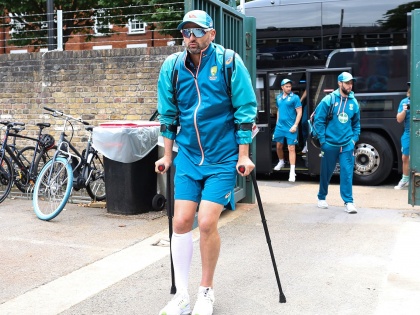 Nathan Lyon's Ashes participation in doubt after spinner arrives at Lord's on crutches | Nathan Lyon's Ashes participation in doubt after spinner arrives at Lord's on crutches