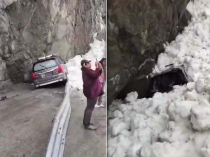 Jammu and Kashmir: Several Tourists Stranded As Avalanche Hits Near Hung in Sonamarg (Watch Video) | Jammu and Kashmir: Several Tourists Stranded As Avalanche Hits Near Hung in Sonamarg (Watch Video)