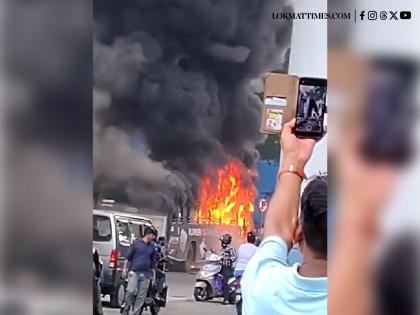 BEST Bus Catches Fire in Ghatkopar On Gandhi Nagar Flyover ; No Injuries Reported