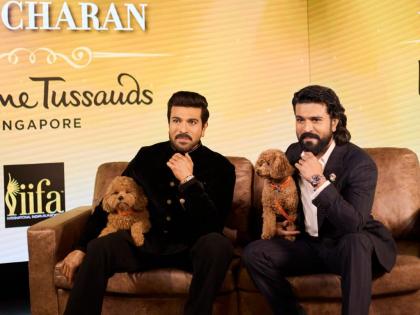 Ram Charan and his pet dog Rhyme Make History at Madame Tussauds After Queen Elizabeth | Ram Charan and his pet dog Rhyme Make History at Madame Tussauds After Queen Elizabeth Ram Charan and his pet dog Rhyme Make History at Madame Tussauds After Queen Elizabeth | Ram Charan and his pet dog Rhyme Make History at Madame Tussauds After Queen Elizabeth