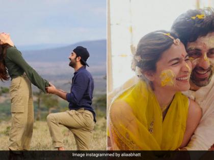 Alia Bhatt shares unseen photos with Ranbir Kapoor on first wedding anniversary | Alia Bhatt shares unseen photos with Ranbir Kapoor on first wedding anniversary