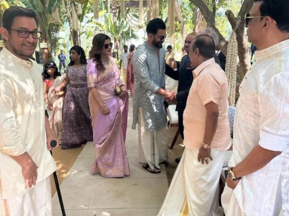 Rajasthan: Aamir Khan uses walking stick, joins Kamal Hassan, Prithviraj and Akshay Kumar for grand wedding | Rajasthan: Aamir Khan uses walking stick, joins Kamal Hassan, Prithviraj and Akshay Kumar for grand wedding