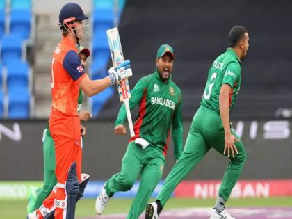 Bangladesh register tense 9 run win over Netherlands | Bangladesh register tense 9 run win over Netherlands