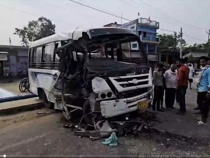 Bihar: School Bus Collides with Passenger Bus in Gopalganj, Several Students Injured (Watch Video) | Bihar: School Bus Collides with Passenger Bus in Gopalganj, Several Students Injured (Watch Video)